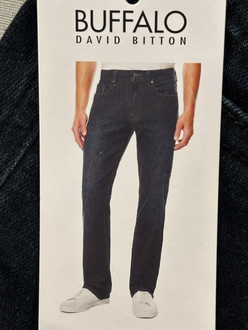 Buffalo David Bitton Jack Jeans Mens 34 x 32 Slim Fit Straight Dark Wash Denim - Picture 5 of 14